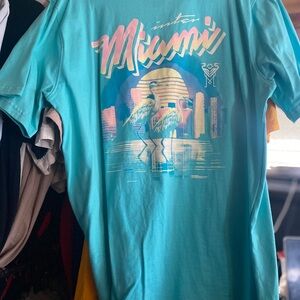 Miami Graphic Teal T-Shirt